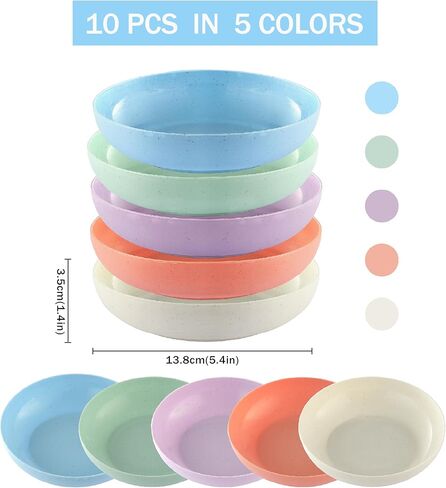 10 عبوات من أطباق القطط، أطباق القطط الصغيرة، أوعية طعام القطط المتينة المصنوعة من قش القمح للقطط الداخلية والخارجية in Kuwait