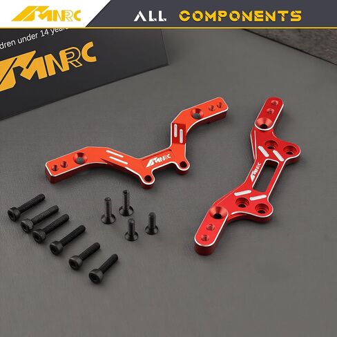 Alum Rear Front Shock Tower Brace Damper Plate Kit for Arrma 1/14 Typhon Grom 4X4 RTR Series Upgrade Part Red in Saudi Arabia