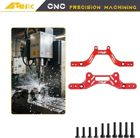 Alum Rear Front Shock Tower Brace Damper Plate Kit for Arrma 1/14 Typhon Grom 4X4 RTR Series Upgrade Part Red in Saudi Arabia