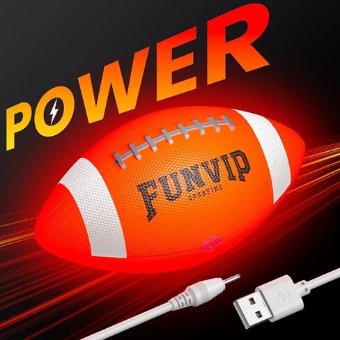 funvip كرة القدم، القابلة لإعادة الشحن توهج في الكرة المظلمة للأطفال - حجم 6 تضيء كرة القدم، أفكار هدية عيد الفصح، هدايا للمراهقين الصبي، هدايا عيد ميلاد اللعب للأولاد الذين تتراوح أعمارهم بين 7 8 9 10 11 12 13 14 15 in Kuwait