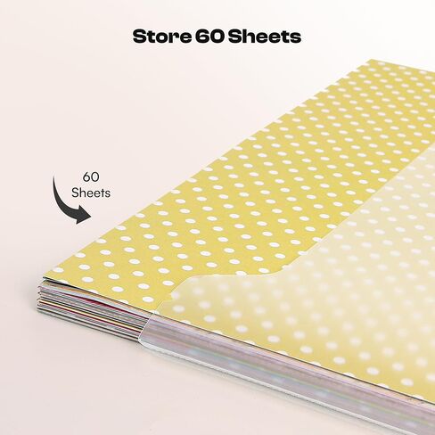 Caydo 36 Pieces Paper Storage for 8.5 × 11 papers with 48 Sticky Index Tabs, Scrapbook Storage Organizer for Printer Paper, Scrapbooking, Cardstock, Photo, Cardstock for Craftrooms, Offices in Saudi Arabia