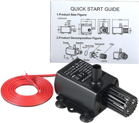 DC12V 5 واط فائقة الهدوء مضخة مياه صغيرة بدون فرش مقاوم للماء نافورة غاطسة حوض السمك تعميم 280L/H رفع 300 سنتيمتر in Saudi Arabia