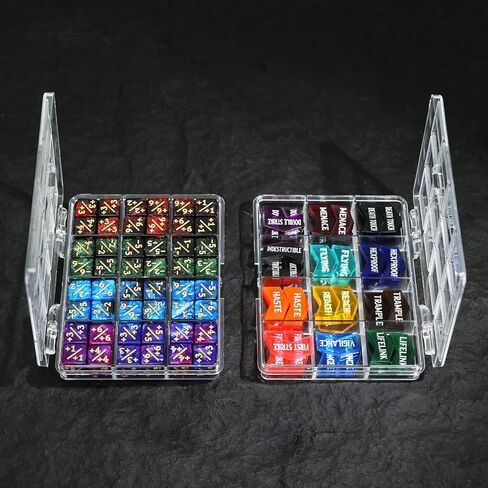 SIXPOINTS 108 قطعة 12 مم MTG +1/+1 رموز 6 جوانب نرد وعدادات الكلمات الرئيسية مجموعة رموز لـ Magic The Gathering، MTG، TCG، ملحقات ألعاب البطاقات in Kuwait