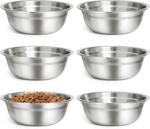 URPOWER 2 Pack 8" Stainless Steel Dog Bowls - 50oz Thickened Durable Pet Bowls for Food and Water, Fit for Elevated Dog Bowl Stand in Saudi Arabia