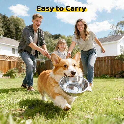 URPOWER 2 Pack 8" Stainless Steel Dog Bowls - 50oz Thickened Durable Pet Bowls for Food and Water, Fit for Elevated Dog Bowl Stand in Saudi Arabia