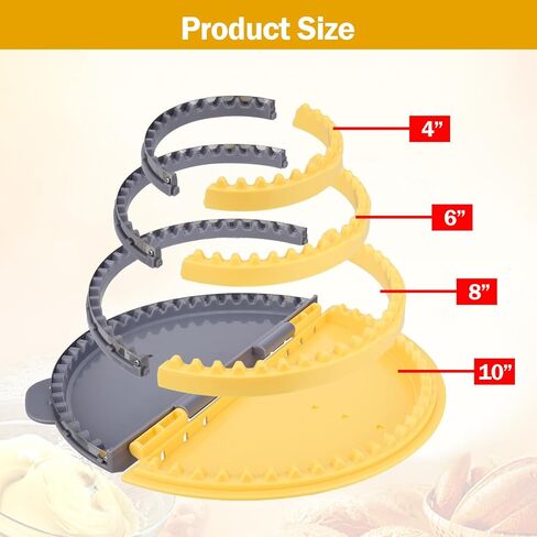 Palksky Tortilla Crimmer Sealer، صانع كويساديلا مطور مع قطاعة لتورتيلا الدقيق مقاس 4 بوصات و6 بوصات و8 بوصات و10 بوصات، ومكبس التورتيلادا لفطيرة إمبانادا بوريتوس تاكو فطائر كالزون ساندويتش، آمنة للاستخدام في غسالة الأطباق in Kuwait