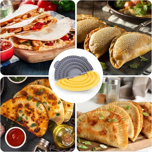 Palksky Tortilla Crimmer Sealer، صانع كويساديلا مطور مع قطاعة لتورتيلا الدقيق مقاس 4 بوصات و6 بوصات و8 بوصات و10 بوصات، ومكبس التورتيلادا لفطيرة إمبانادا بوريتوس تاكو فطائر كالزون ساندويتش، آمنة للاستخدام في غسالة الأطباق in Kuwait