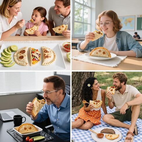 Palksky Tortilla Crimmer Sealer، صانع كويساديلا مطور مع قطاعة لتورتيلا الدقيق مقاس 4 بوصات و6 بوصات و8 بوصات و10 بوصات، ومكبس التورتيلادا لفطيرة إمبانادا بوريتوس تاكو فطائر كالزون ساندويتش، آمنة للاستخدام في غسالة الأطباق in Kuwait