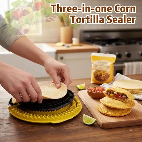 3-In-1 Tortilla Sealer Crimper, Flip Wrap Tortilla Maker for 10"+8"+6" Wraps, Adjustable & Detachable Crimper Suitable for Quesadilla, Burritos, Pancakes, Dumplings in Saudi Arabia