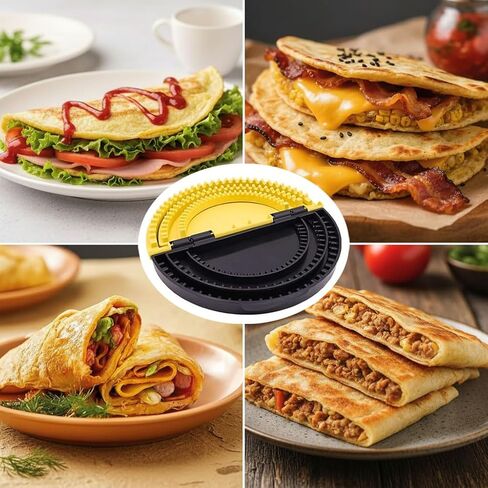 3-In-1 Tortilla Sealer Crimper, Flip Wrap Tortilla Maker for 10"+8"+6" Wraps, Adjustable & Detachable Crimper Suitable for Quesadilla, Burritos, Pancakes, Dumplings in Saudi Arabia