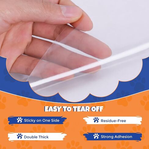 NAVZA® Cat Scratch Furniture Protector, 12 Pcs Couch Protector from Cat Claws Single Side Sticky Sheets, Easy Apply, Anti Scratch Furniture Protector for Sofa Corners, Walls, Doors with 50 Twist Pins in Kuwait