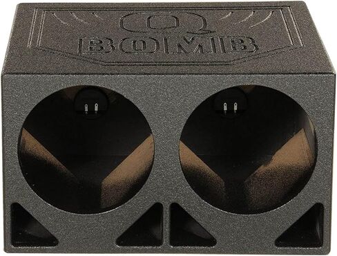 QPower QBOMB10V Dual 10 Inch Vented Port Subwoofer Sub Box, 1 Cubic Foot per Sub, Tuning Frequency 40 hZ, with Bedliner Spray in Kuwait