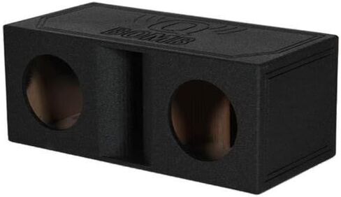 QPower QBOMB10V Dual 10 Inch Vented Port Subwoofer Sub Box, 1 Cubic Foot per Sub, Tuning Frequency 40 hZ, with Bedliner Spray in Kuwait