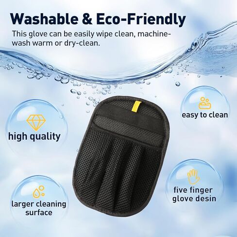 Pet Hair Removal Glove for Cats & Dogs, Five-Finger Electrostatic Pet Hair Remover Glove Reusable Brush Pet Hair Tool for Carpet, Car Seat, Couch and Laundry in Saudi Arabia