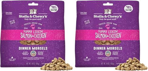 Stella & Chewy's Freeze-Dried Raw Cat Dinner Morsels - Premium Chicken Recipe with 98% Cage-Free Meat & Organs - Natural Grain-Free Cat & Kitten Food - Made in USA - 3.5 oz in Saudi Arabia