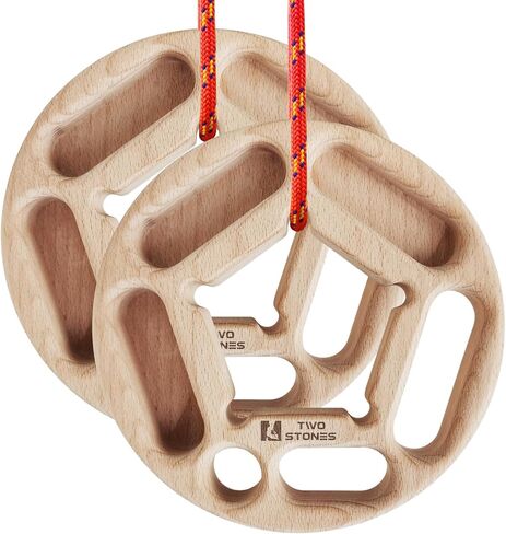 TWO STONES Portable Hangboard Rock Climbing, Pull Up Rings as Portable Rock Climbing Training Board with Pockets and Edges for Rock Climbers in Kuwait