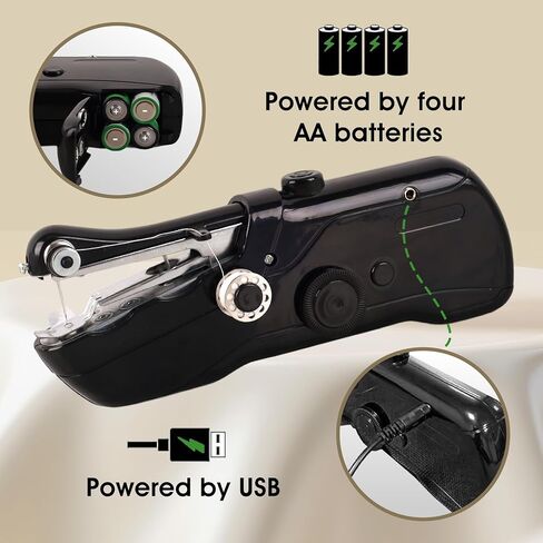 Handheld Sewing Machine, Easy to Use Portable Electric Mini Sewing Machines， Comes with a Complete Kit and a Storage Sewing Bag, Suitable for Home, Travel and DIY in Saudi Arabia