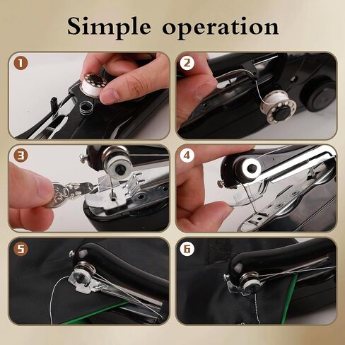 Handheld Sewing Machine, Easy to Use Portable Electric Mini Sewing Machines， Comes with a Complete Kit and a Storage Sewing Bag, Suitable for Home, Travel and DIY in Saudi Arabia