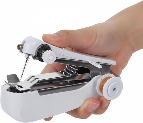 Mini Handheld Sewing Machine, Portable Manual Stitcher for Quick Fabric Repairs and Home Use in Saudi Arabia
