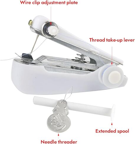 Mini Handheld Sewing Machine, Portable Manual Stitcher for Quick Fabric Repairs and Home Use in Saudi Arabia