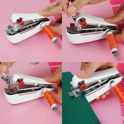Mini Handheld Sewing Machine, Portable Manual Stitcher for Quick Fabric Repairs and Home Use in Saudi Arabia