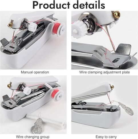 Mini Handheld Sewing Machine, Portable Manual Stitcher for Quick Fabric Repairs and Home Use in Saudi Arabia