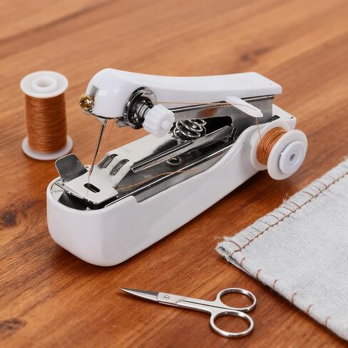 Mini Handheld Sewing Machine, Portable Manual Stitcher for Quick Fabric Repairs and Home Use in Saudi Arabia