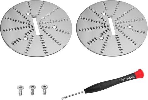 2 Pack Juicer Blade Compatible with Breville Juicer Models JE95XL, JE98XL, BJE200XL,BJE430SIL,BJE510XL, JE900 ，With 2x Blade, 3x Screws & Wrench ，Blade Diameter: 3.5 in. Easy to Replace in Kuwait
