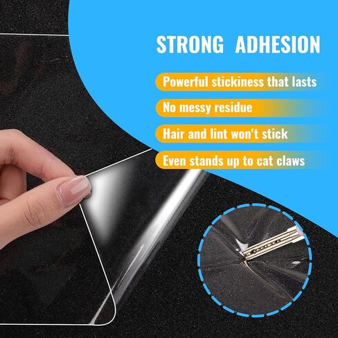 Anti Cat Scratch Furniture Protector, 315" x 15.7" Single Side Sticky Cat Couch Protector for Cloth Fabric Sofas, Large Roll Transparent & Cuttable Cats Scratch Deterrent Tape in Kuwait