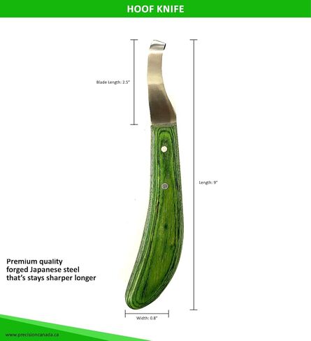 أدوات LeCzar Precision Farrier سكين حافر حاد للغاية | سكاكين اليد اليمنى، سكين الحافر بمقبض خشبي in Kuwait