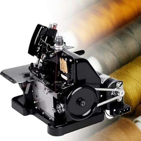 Sewing Machine,Metal Frame Serger,250W Sergers & Overlock Machines,3000 Stitches per Minute,for Multiple Materials, Cotton (Black) in Saudi Arabia