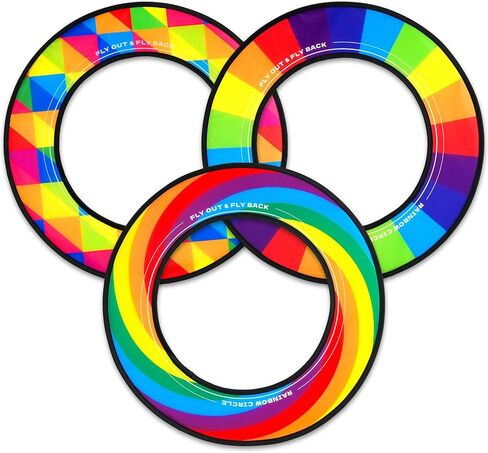 ألعاب الطيران، 3 قطع من حلقات الطيران، ألعاب حمام السباحة، ألعاب الشاطئ، ألعاب الفناء الخلفي، الترفيه في الهواء الطلق، الترفيه في الهواء الطلق للبالغين (قوس قزح، التدرج) (قوس قزح) in Kuwait