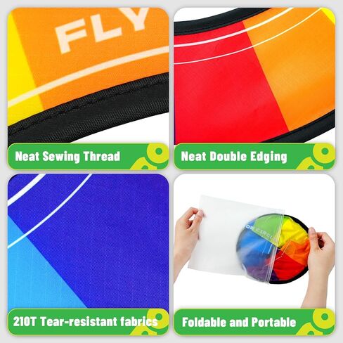 ألعاب الطيران، 3 قطع من حلقات الطيران، ألعاب حمام السباحة، ألعاب الشاطئ، ألعاب الفناء الخلفي، الترفيه في الهواء الطلق، الترفيه في الهواء الطلق للبالغين (قوس قزح، التدرج) (قوس قزح) in Kuwait