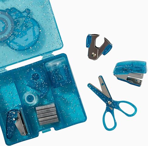 مجموعة مستلزمات المكتب الصغيرة Yoobi x Marvel Avengers ومجموعة مقصات Marvel، مجموعة مستلزمات كابتن أمريكا (دباسة، دبابيس، ثقب، موزع شريط، والمزيد) مقص للأطفال مع شفرة 2 1/4 بوصة in Kuwait