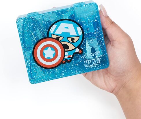 مجموعة مستلزمات المكتب الصغيرة Yoobi x Marvel Avengers ومجموعة مقصات Marvel، مجموعة مستلزمات كابتن أمريكا (دباسة، دبابيس، ثقب، موزع شريط، والمزيد) مقص للأطفال مع شفرة 2 1/4 بوصة in Kuwait
