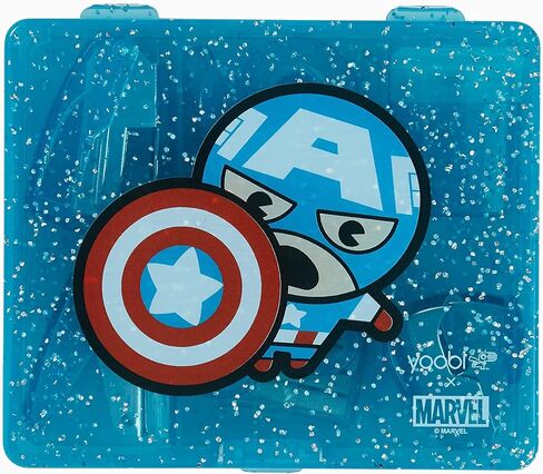 مجموعة مستلزمات المكتب الصغيرة Yoobi x Marvel Avengers ومجموعة مقصات Marvel، مجموعة مستلزمات كابتن أمريكا (دباسة، دبابيس، ثقب، موزع شريط، والمزيد) مقص للأطفال مع شفرة 2 1/4 بوصة in Kuwait