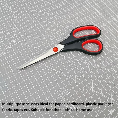 3PCS Stainless Steel Scissors With Comfortable Grip, Ambidextrous Multi Purpose Design for Office, Kitchen, Crafts and DIY Projects, 3PCS in Saudi Arabia