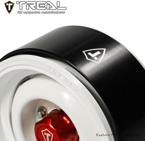 TREAL 1.9" CNC Machined Retro-Style Vintage Wagon Beadlock Wheels for 1:10 Scale RC Crawlers-VTE20(White) in Saudi Arabia