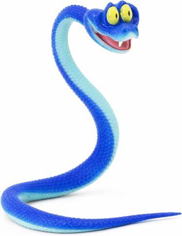 13-inch Blue Cartoon Snake PVC Toy – Bendable, Flexible, Fun & Collectible for Boys, Girls, Animation Fans, and Collectors in Kuwait