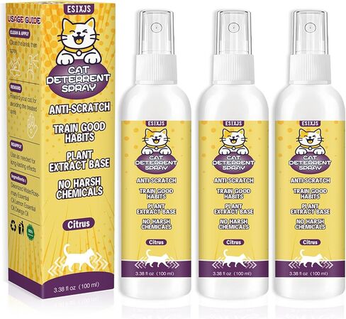 Enhanced Cat Deterrent Spray 10.14 Fl Oz No Scratch for Cats Indoor & Outdoor Keep Off Cat Spray Natural Safe Repellent for Effective Training Aid for Furniture Curtain Sofas Protection in Kuwait