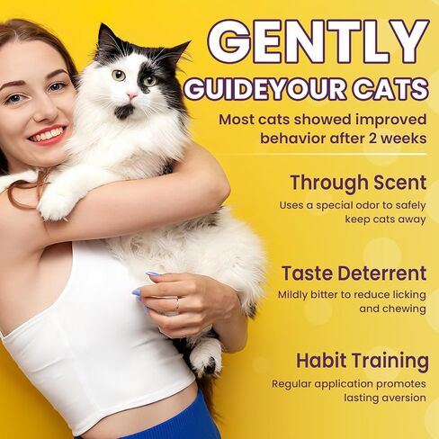 Enhanced Cat Deterrent Spray 10.14 Fl Oz No Scratch for Cats Indoor & Outdoor Keep Off Cat Spray Natural Safe Repellent for Effective Training Aid for Furniture Curtain Sofas Protection in Kuwait