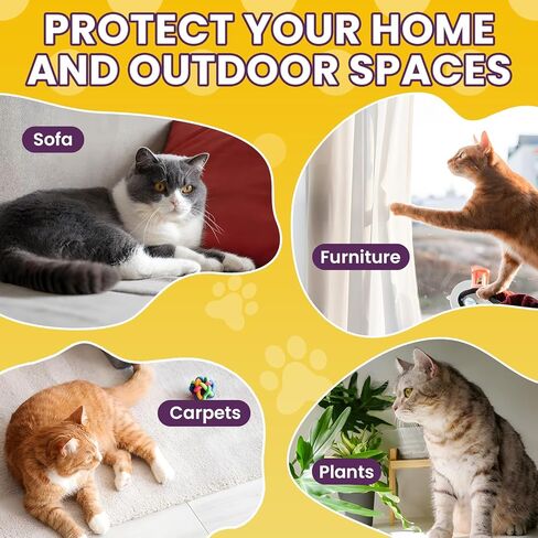 Enhanced Cat Deterrent Spray 10.14 Fl Oz No Scratch for Cats Indoor & Outdoor Keep Off Cat Spray Natural Safe Repellent for Effective Training Aid for Furniture Curtain Sofas Protection in Kuwait