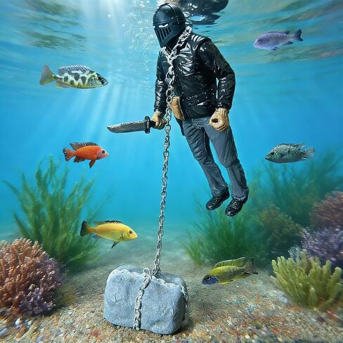 زخرفة خزان الأسماك العائمة، زخرفة عائمة مصنوعة يدويًا لتزيين حوض الأسماك، تصميم فريد من نوعه، شخصية مفعمة بالحيوية، مثالية للمناظر الطبيعية لحوض السمك، مادة متينة، ديكور ملفت للنظر in Kuwait