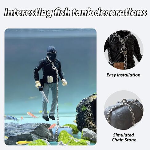 زخرفة خزان الأسماك العائمة، زخرفة عائمة مصنوعة يدويًا لتزيين حوض الأسماك، تصميم فريد من نوعه، شخصية مفعمة بالحيوية، مثالية للمناظر الطبيعية لحوض السمك، مادة متينة، ديكور ملفت للنظر in Kuwait