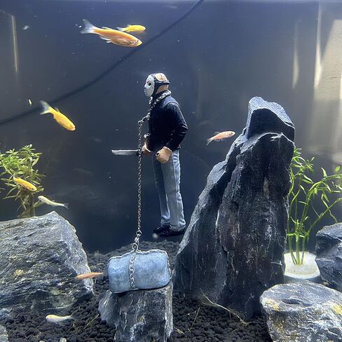 زخرفة خزان الأسماك العائمة، زخرفة عائمة مصنوعة يدويًا لتزيين حوض الأسماك، تصميم فريد من نوعه، شخصية مفعمة بالحيوية، مثالية للمناظر الطبيعية لحوض السمك، مادة متينة، ديكور ملفت للنظر in Kuwait
