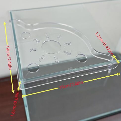 Clear Aquarium Corner Shelf, Triangular Fish Tank Plant Holder Stand with Plant Basket - Aquatic Planter & Organizer for Fish Tank Tools/Decorations in Saudi Arabia
