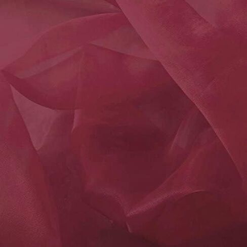 Sparkle Crystal Sheer Organza Fabric Shiny for Fashion, Crafts, Decorations 60" Wide(50 Yard, Plum) in Saudi Arabia