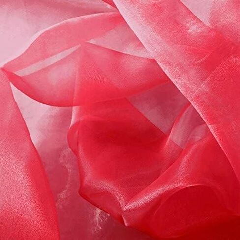 Sparkle Crystal Sheer Organza Fabric Shiny for Fashion, Crafts, Decorations 60" Wide(50 Yard, Plum) in Saudi Arabia