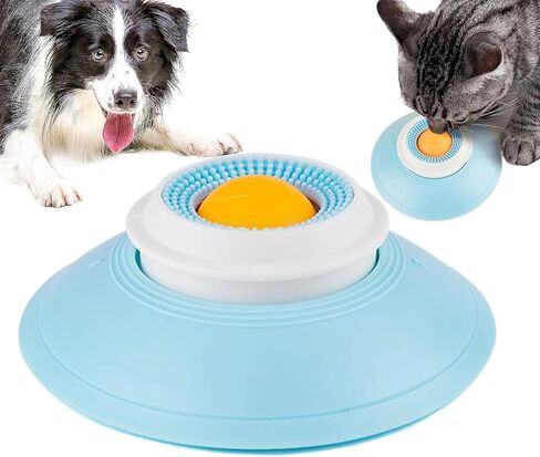 Dog Cat Licks Toys for Liquid Food, Anxieties Relief Slow Feeder Dog Lick Ball Treat Dispenser, Licking A Ball for Dogs,Slow Down Eating Speed and Add More Fun for Your Dog and Cats (Style-B) in Saudi Arabia