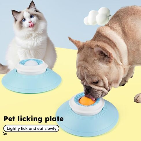 Dog Cat Licks Toys for Liquid Food, Anxieties Relief Slow Feeder Dog Lick Ball Treat Dispenser, Licking A Ball for Dogs,Slow Down Eating Speed and Add More Fun for Your Dog and Cats (Style-B) in Saudi Arabia